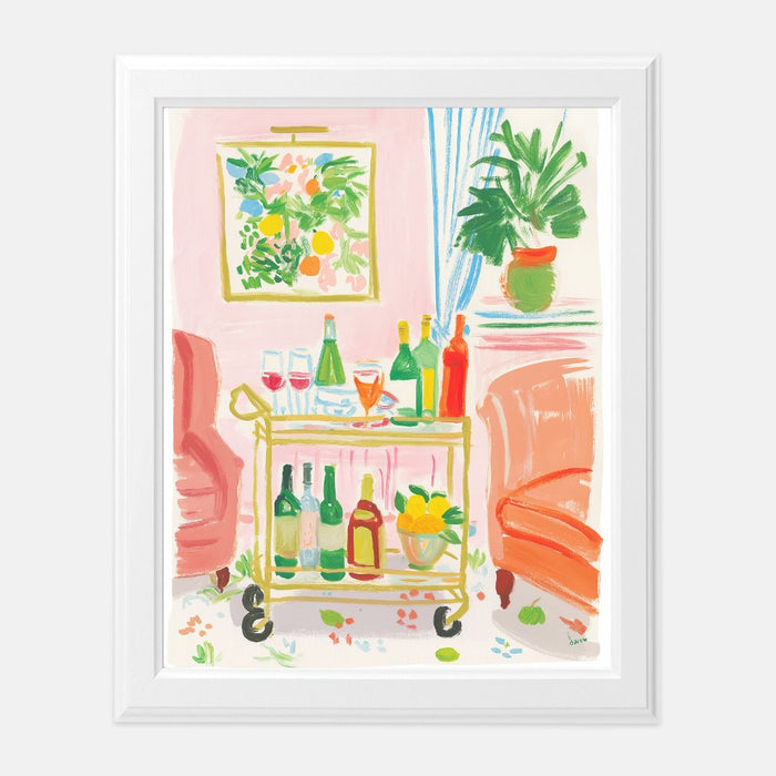 The Bar Cart Art Print