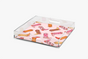 Angle Square acrylic tray withDisco Cowgirl pattern on a white background