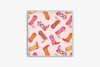 Square acrylic tray with Disco Cowgirl pattern on a white background