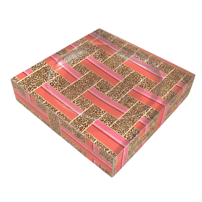 Catchall dish with Cheetah Stripe pattern