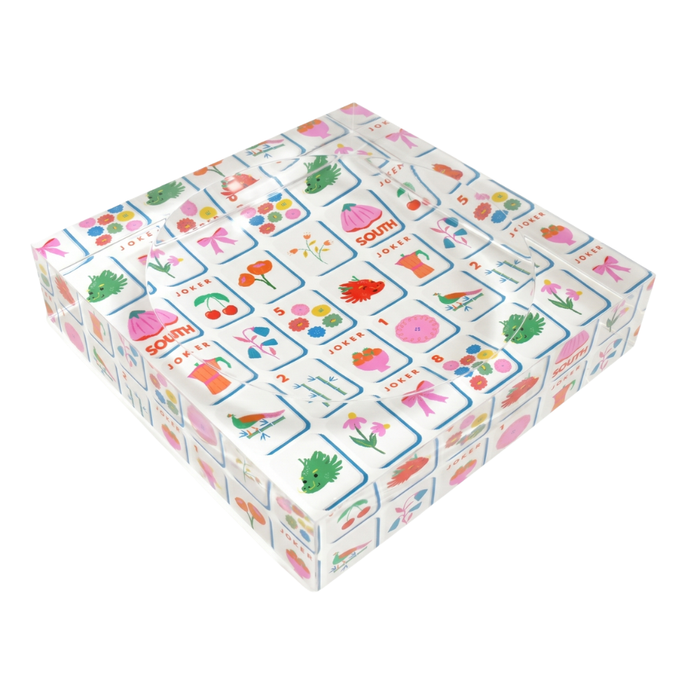 Catchall dish with Mahjong Pattern