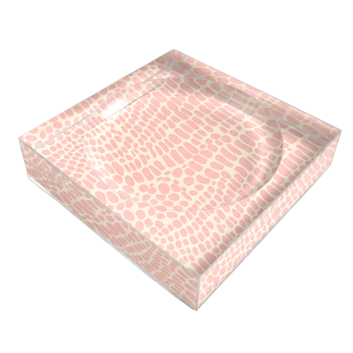 Catchall dish with Pebble pink pattern