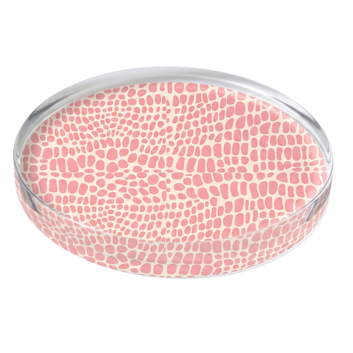 Pebble Pink Round Acrylic Coasters | Set of 4